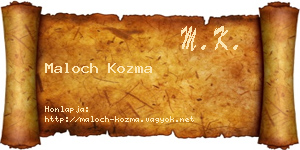 Maloch Kozma névjegykártya